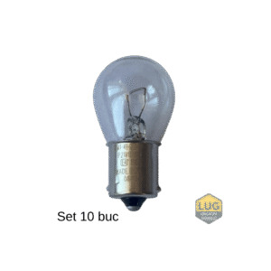BEC AUTO ALB  AZMT P21W 12V SOCLU BA15S - SET 10 BUC
