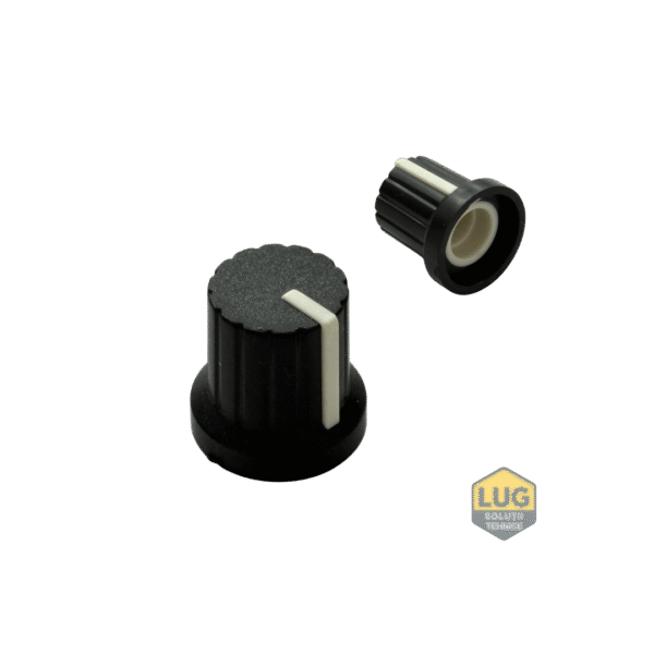 BUTON POTENTIOMETRU DIN PLASTIC CU DUNGA ALBA