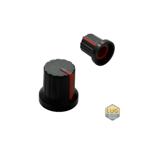 BUTON POTENTIOMETRU DIN PLASTIC CU DUNGA ROSIE