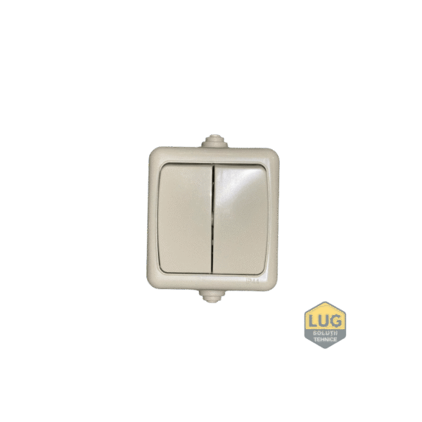INTRERUPATOR DUBLU ALB APLICAT